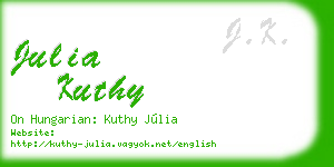julia kuthy business card